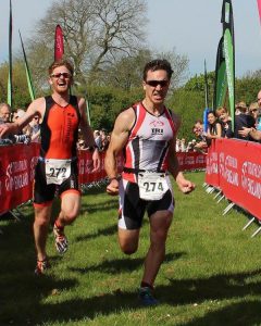 Andrew's sprint finish in his Asics running shoes from Advance Performance